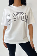 LSRE varsity printed white T-shirt
